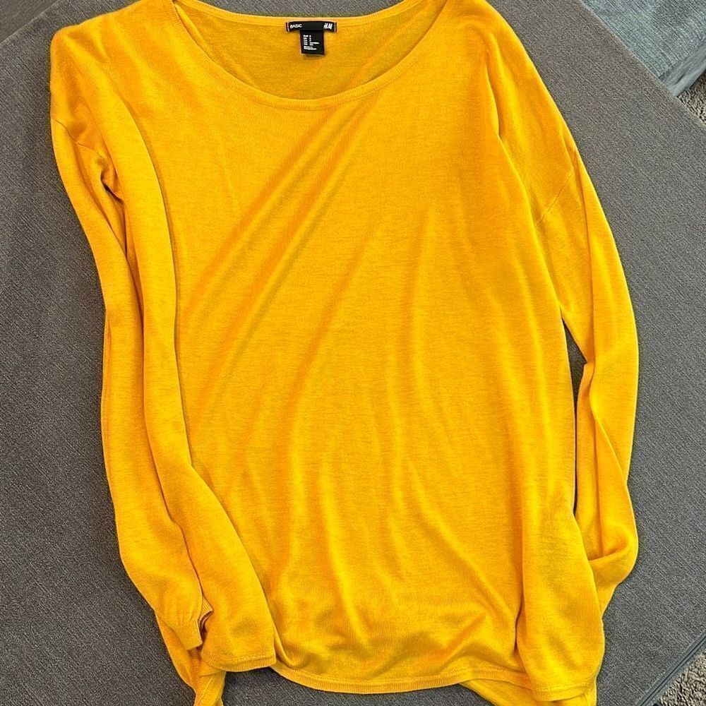 H&M Yellow Relaxed Tunic Size Small